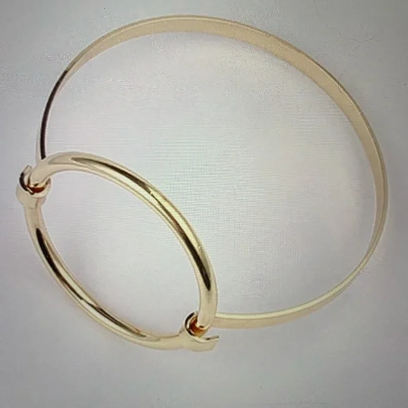 CUFF CIRCLE BRACELET SILVER OR GOLD - Picture 4 of 6